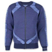 Mens sport sweater 3D pattern full zip cardigan long sleeve men custom sweater